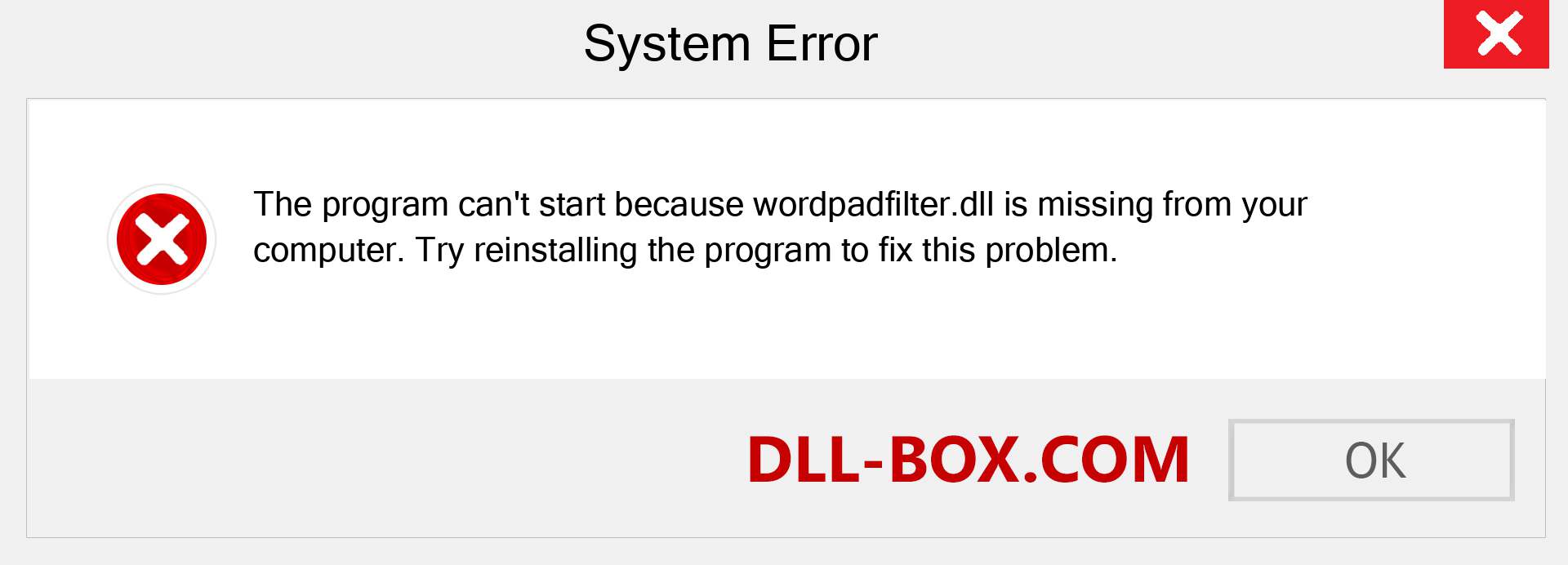  wordpadfilter.dll file is missing?. Download for Windows 7, 8, 10 - Fix  wordpadfilter dll Missing Error on Windows, photos, images