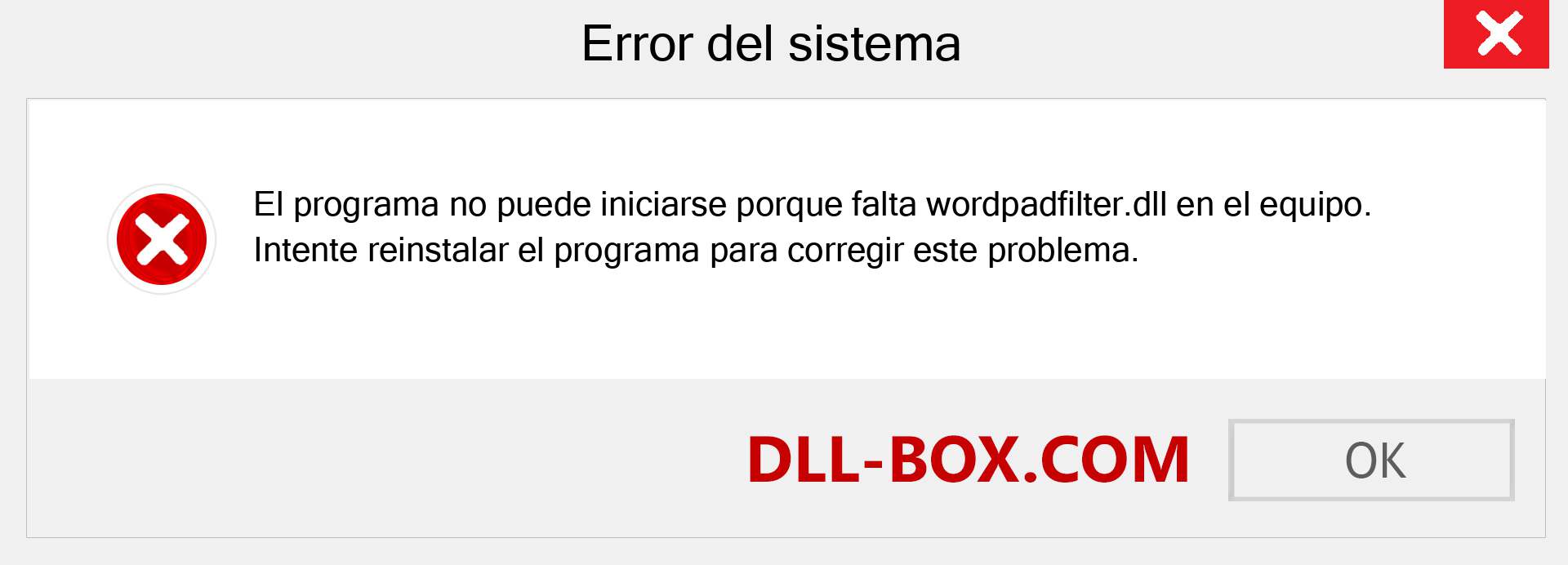 ¿Falta el archivo wordpadfilter.dll ?. Descargar para Windows 7, 8, 10 - Corregir wordpadfilter dll Missing Error en Windows, fotos, imágenes